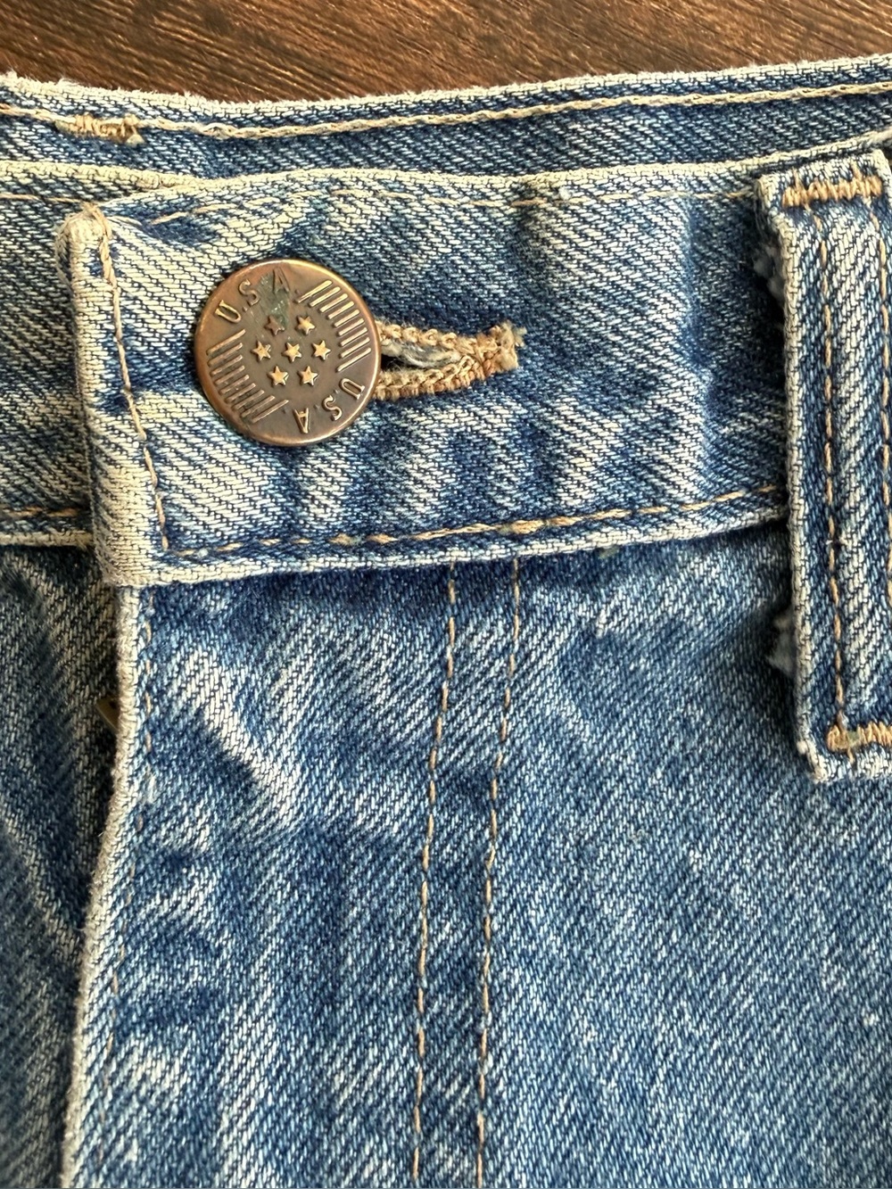 Vintage 80s 90s Jorts Denim Shorts USA ~ Size 28 - Picture 5 of 8